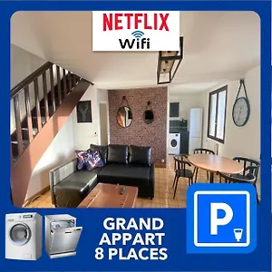 014 Chic & Cosy Grand Duplex 76m2 Wifi Smart Tv Netflix Et Vue Panoramique , Saint-Etienne (Loire) France